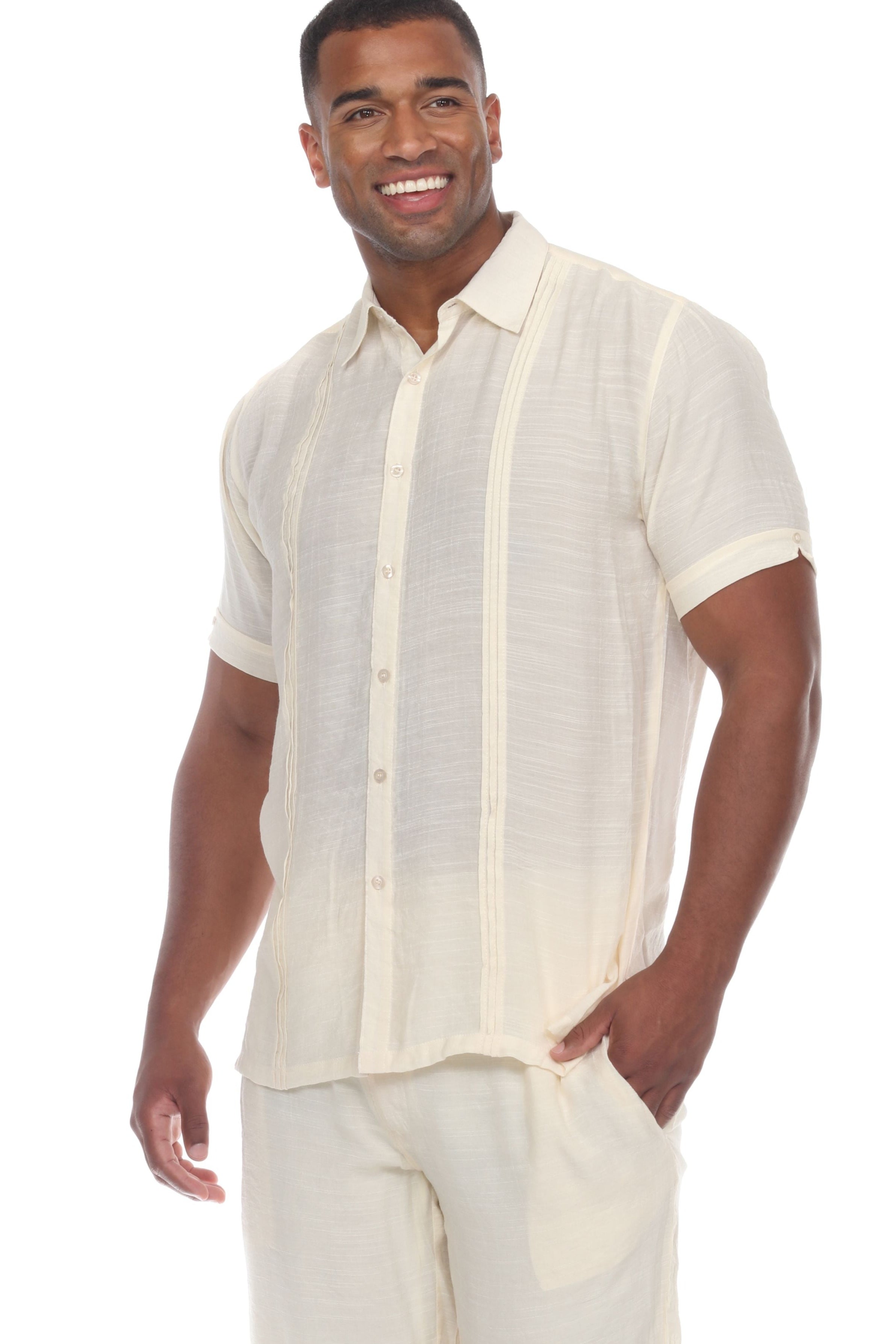 Men's Button Down Beachwear Short Sleeve Shirt - Mojito Collection - Beachwear Shirt, Mens Shirt, Resortwear, Short Sleeve Shirt