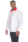 Mojito Men's Guayabera Shirt Long Sleeve 100% Linen with Stylish Print Trim Accent - Mojito Collection - Guayabera, Long Sleeve Shirt, Mens Shirt, Mojito Guayabera Shirt