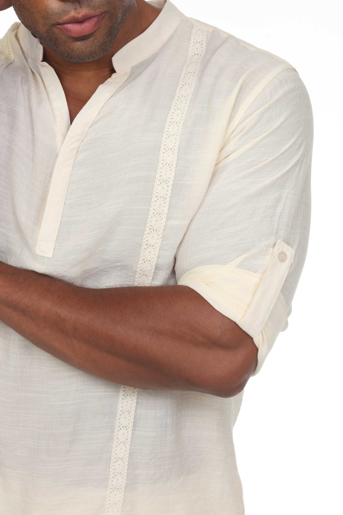 Men's Casual Beachwear Henley Shirt Long Sleeve Button Up - Mojito Collection - Beachwear Shirt, Mens Shirt, Resortwear