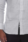 Men's Causal Checker Print Shirt 100% Linen Long Sleeve - Mojito Collection - Guayabera, Long Sleeve Shirt, Mens Shirt, Mojito Guayabera Shirt