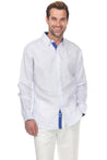 Men's Causal Checker Print Shirt 100% Linen Long Sleeve - Mojito Collection - Guayabera, Long Sleeve Shirt, Mens Shirt, Mojito Guayabera Shirt