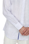 Men's Causal Checker Print Shirt 100% Linen Long Sleeve - Mojito Collection - Guayabera, Long Sleeve Shirt, Mens Shirt, Mojito Guayabera Shirt