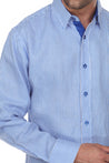 Men's Causal Pinstripe Shirt 100% Linen Long Sleeve - Mojito Collection - Guayabera, Long Sleeve Shirt, Mens Shirt, Mojito Guayabera Shirt