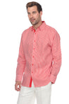 Men's Causal Pinstripe Shirt 100% Linen Long Sleeve - Mojito Collection - Guayabera, Long Sleeve Shirt, Mens Shirt, Mojito Guayabera Shirt