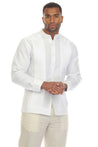 Mojito Men's Mandarin Collar Beach Wedding Guayabera Shirt 100% Linen Long Sleeve - Mojito Collection - Guayabera, Long Sleeve Shirt, Mens Shirt, Mojito Guayabera Shirt
