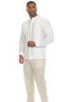 Mojito Men's Mandarin Collar Beach Wedding Guayabera Shirt 100% Linen Long Sleeve - Mojito Collection - Guayabera, Long Sleeve Shirt, Mens Shirt, Mojito Guayabera Shirt