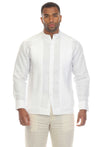 Mojito Men's Mandarin Collar Beach Wedding Guayabera Shirt 100% Linen Long Sleeve - Mojito Collection - Guayabera, Long Sleeve Shirt, Mens Shirt, Mojito Guayabera Shirt