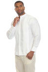 Mojito Men's Mandarin Collar Beach Wedding Guayabera Shirt 100% Linen Long Sleeve - Mojito Collection - Guayabera, Long Sleeve Shirt, Mens Shirt, Mojito Guayabera Shirt