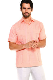 Mojito Collection Big Size Men's Traditional Guayabera Shirt Premium 100% Linen Short Sleeve 3X-8X - Mojito Collection - Guayabera, Mens Shirt, Mojito Guayabera Shirt, Short Sleeve Linen Shir