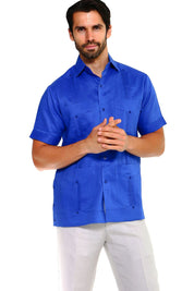 Mojito Collection Big Size Men's Traditional Guayabera Shirt Premium 100% Linen Short Sleeve 3X-8X - Mojito Collection - Guayabera, Mens Shirt, Mojito Guayabera Shirt, Short Sleeve Linen Shir