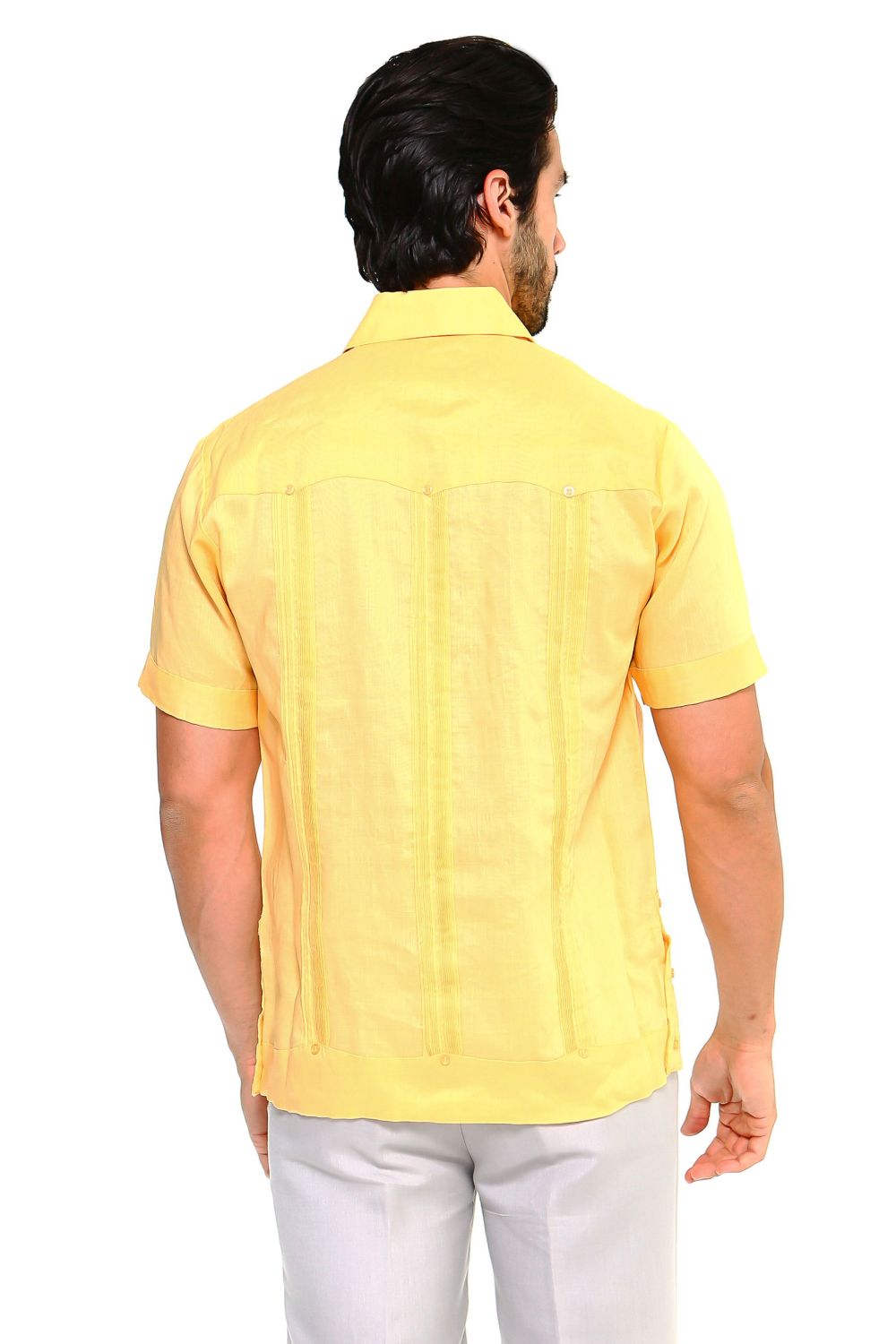 Mojito Collection Men's Traditional Guayabera Shirt Premium 100% Linen Short Sleeve  4 Pocket  Design - Mojito Collection - Guayabera, Mens Shirt, Mojito Guayabera Shirt, Short Sleeve Linen S