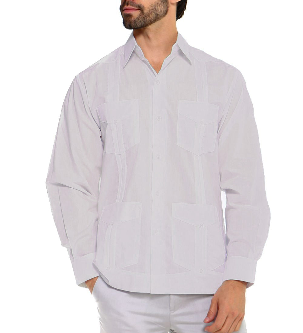 Mojito Collection Men's Guayabera Shirt Premium 100% Linen Long Sleeve - Mojito Collection - Chacabana, Guayabera, Linen Guayabera, Long Sleeve Shirt, Mens Shirt, Mojito Guayabera Shirt, Moji