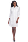 Women's Classic 100% Linen Guayabera Dress 3/4 Sleeve and Button Down - Mojito Collection - Guayabera Dress, Long Sleeve Shirt Dress, Mojito Guayabera, Womens Guayabera Shirt Dress