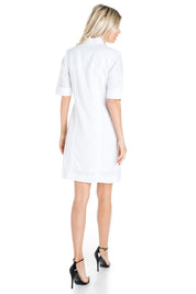 Women's Guayabera Dress Classic Linen Blend Short Sleeve Button Down - Mojito Collection - Guayabera Dress, Long Sleeve Shirt Dress, Mojito Guayabera, Womens Guayabera Shirt Dress