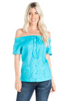 Women's Sexy Guayabera Off-Shoulder Top Button Down Linen Blend S-2X - Mojito Collection - Guayabera Halter Top, Mojito Guayabera Shirt Women, Womens Guayabera Shirt, Womens Shirt