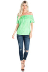Women's Sexy Guayabera Off-Shoulder Top Button Down Linen Blend S-2X - Mojito Collection - Guayabera Halter Top, Mojito Guayabera Shirt Women, Womens Guayabera Shirt, Womens Shirt