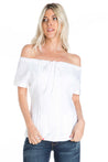 Women's Sexy Guayabera Off-Shoulder Top Button Down Linen Blend S-2X - Mojito Collection - Guayabera Halter Top, Mojito Guayabera Shirt Women, Womens Guayabera Shirt, Womens Shirt