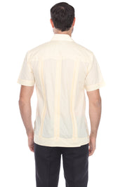 Mojito Collection Guayabera Shirt Classic Poly Cotton Blend Short Sleeve - Mojito Collection - Cuban Shirt, Guayabera, Mens Shirt, Mexican Wedding Shirt, Mojito Guayabera Shirt, White Guayabe