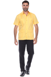 Mojito Collection Guayabera Shirt Classic Poly Cotton Blend Short Sleeve - Mojito Collection - Cuban Shirt, Guayabera, Mens Shirt, Mexican Wedding Shirt, Mojito Guayabera Shirt, White Guayabe