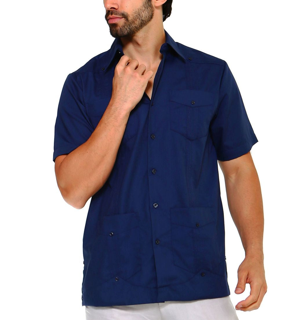 Mojito Collection Guayabera Shirt Classic Poly Cotton Blend Short Sleeve - Mojito Collection - Cuban Shirt, Guayabera, Mens Shirt, Mexican Wedding Shirt, Mojito Guayabera Shirt, White Guayabe