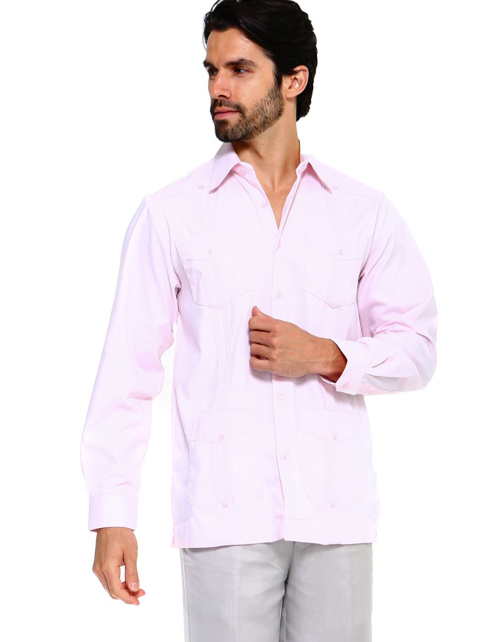 Mojito Collection Men's Guayabera Shirt Premium 100% Linen Long Sleeve - Mojito Collection - Chacabana, Guayabera, Linen Guayabera, Long Sleeve Shirt, Mens Shirt, Mojito Guayabera Shirt, Moji
