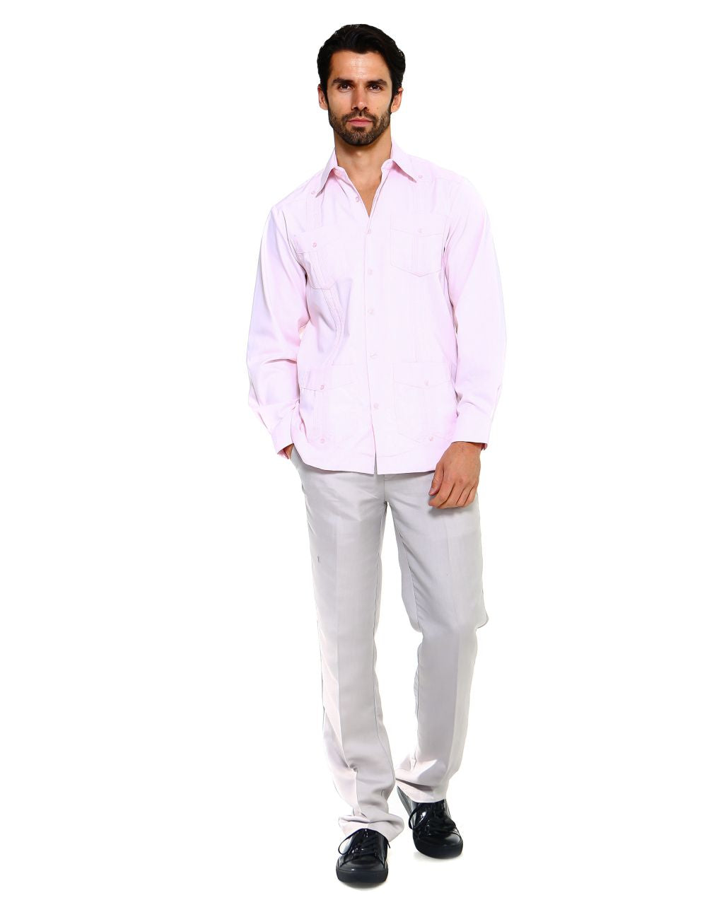 Mojito Collection Men's Guayabera Shirt Premium 100% Linen Long Sleeve - Mojito Collection - Chacabana, Guayabera, Linen Guayabera, Long Sleeve Shirt, Mens Shirt, Mojito Guayabera Shirt, Moji