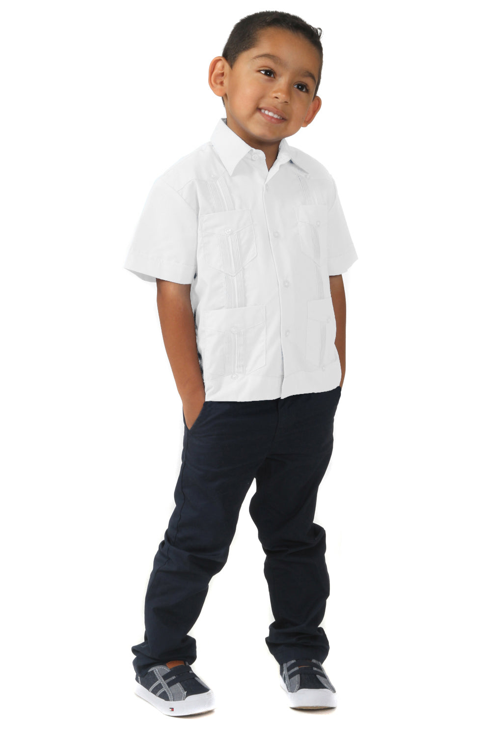 Toddler Boys Cotton Blend Guayabera Shirt Short Sleeve by Mojito Collection 0T-4T - Mojito Collection - Boys Shirt, Kids Guayabera, Mojito Boys Guayabera Shirt, Short Sleeve Shirt