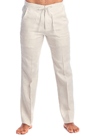 Men's Casual Resort Wear 100% Linen Drawstring Dress Pants - Mojito Collection - Beachwear, Mens Drawstring Pants, Mojito  Linen Pants, Natural Linen Pants, Resortwear Pants