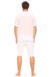 Men's Casual Lace Up Short Sleeve Beach Shirt - Mojito Collection - Mens Shirt, Mojito Beachwear Shirt, Mojito Shirt, Resortwear Shirt