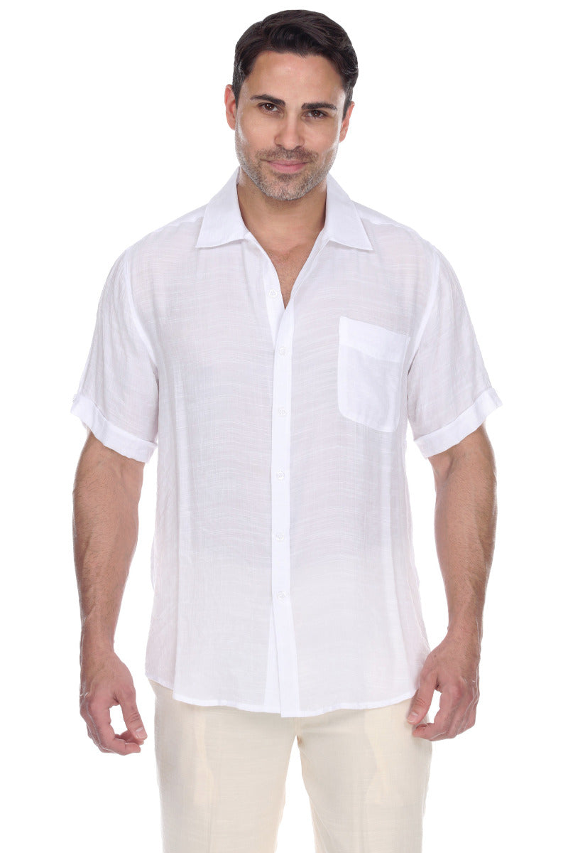 Men's Casual Short Sleeve Button Down Shirt - Mojito Collection - Beachwear Shirt, Mens Shirt, Mojito Shirt