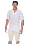Men's V-Neck Collar Beachwear Short Sleeve Shirt - Mojito Collection - Beachwear Shirt, Mens Shirt, Resortwear, V Neck Shirt