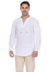 Men's Laced Up Beachwear Long Sleeve Shirt - Mojito Collection - Beachwear Shirt, Long Sleeve Shirt, Mens Shirt, Resortwear