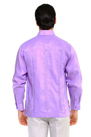 Mojito Collection Men's Big Size Guayabera Shirt Premium 100% Linen Long Sleeve 3X-8X - Mojito Collection - 3X, 4X, 5X, 6X, 7X, 8X, Big Size, Big Size Guayabera, Big Size Shirt, Linen Guayabe