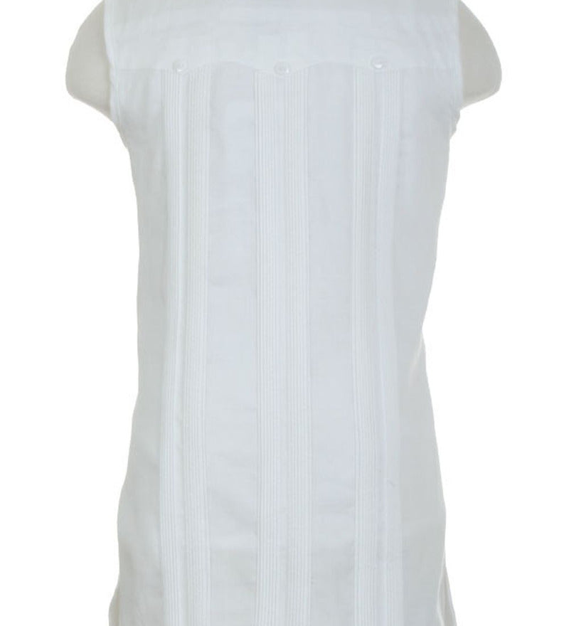 Girls Sleeveless Guayabera Linen Dress with 4 Pocket Design 2T-4T and 4-10 - Mojito Collection - Girls Dress, Girls Guayabera Dress, Linen Dress