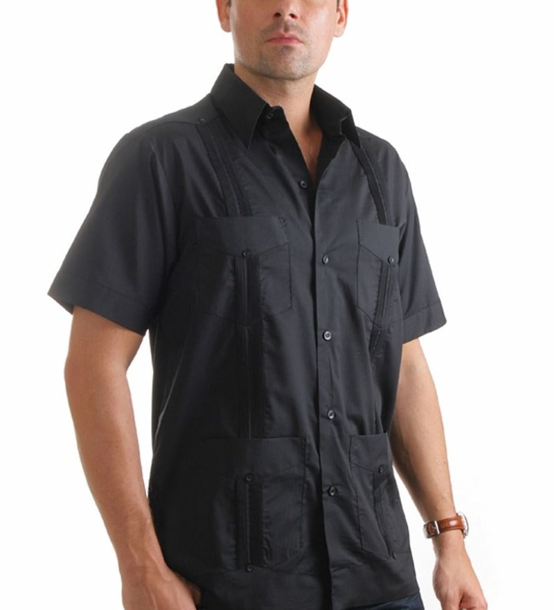 Mojito Collection Big Size Men's Traditional Guayabera Shirt Premium 100% Linen Short Sleeve 3X-8X - Mojito Collection - Guayabera, Mens Shirt, Mojito Guayabera Shirt, Short Sleeve Linen Shir