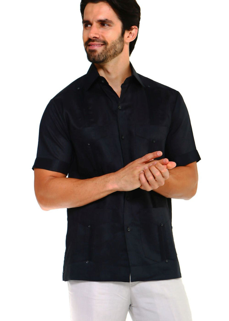 Mojito Collection Big Size Guayabera Shirt Classic Poly Cotton Short Sleeve 3X-8X - Mojito Collection - Guayabera, Mens Shirt, Mojito Guayabera Shirt