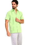 Mojito Collection Big Size Guayabera Shirt Classic Poly Cotton Short Sleeve 3X-8X - Mojito Collection - Guayabera, Mens Shirt, Mojito Guayabera Shirt