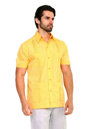 Mojito Collection Big Size Guayabera Shirt Classic Poly Cotton Short Sleeve 3X-8X - Mojito Collection - Guayabera, Mens Shirt, Mojito Guayabera Shirt