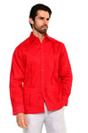 Mojito Collection Big Size Guayabera Shirt Classic Poly Cotton Long Sleeve 3X-8X - Mojito Collection - Guayabera, Long Sleeve Shirt, Mens Shirt, Mojito Guayabera Shirt