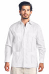 Mojito Collection Big Size Guayabera Shirt Classic Poly Cotton Long Sleeve 3X-8X - Mojito Collection - Guayabera, Long Sleeve Shirt, Mens Shirt, Mojito Guayabera Shirt